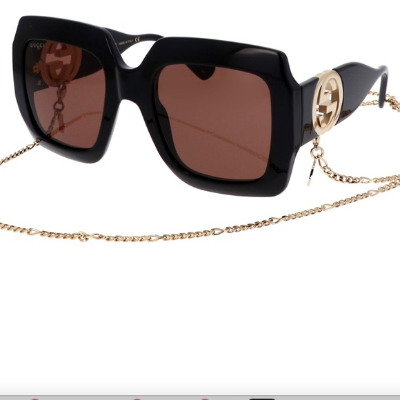 Gucci Eyewear square-frame chain sunglasses main image 4